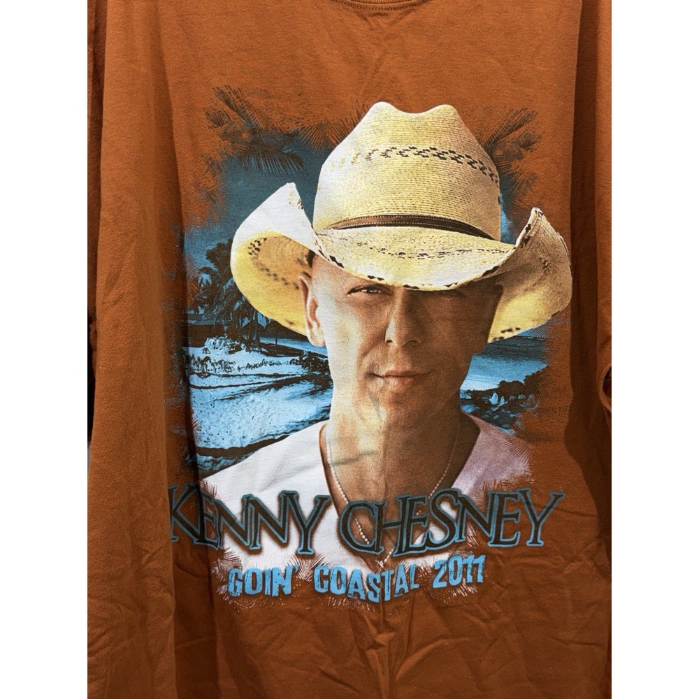 Kenny Chesney Goin' Coastal 2011 Graphic Tour Dates 2-sided 2XL T-Shirt